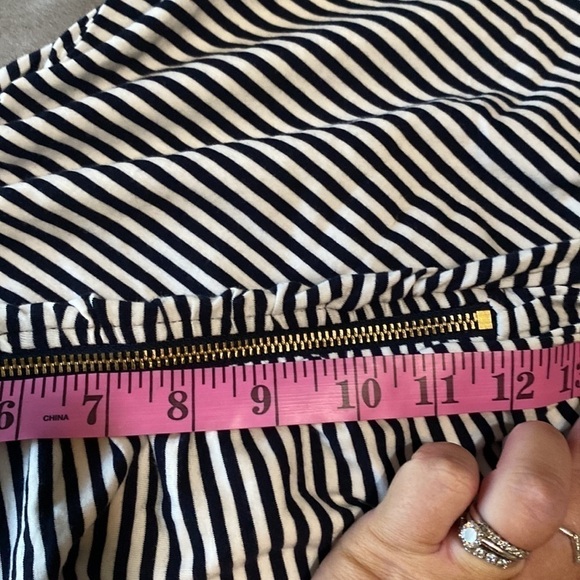 NWOT | Michael Kors | Black & White Stripe | Ruched | Long Sleeve | Top | Size:… - Picture 14 of 17